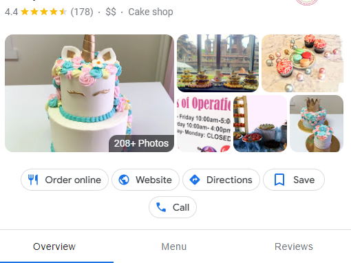Google Profile - Cakes